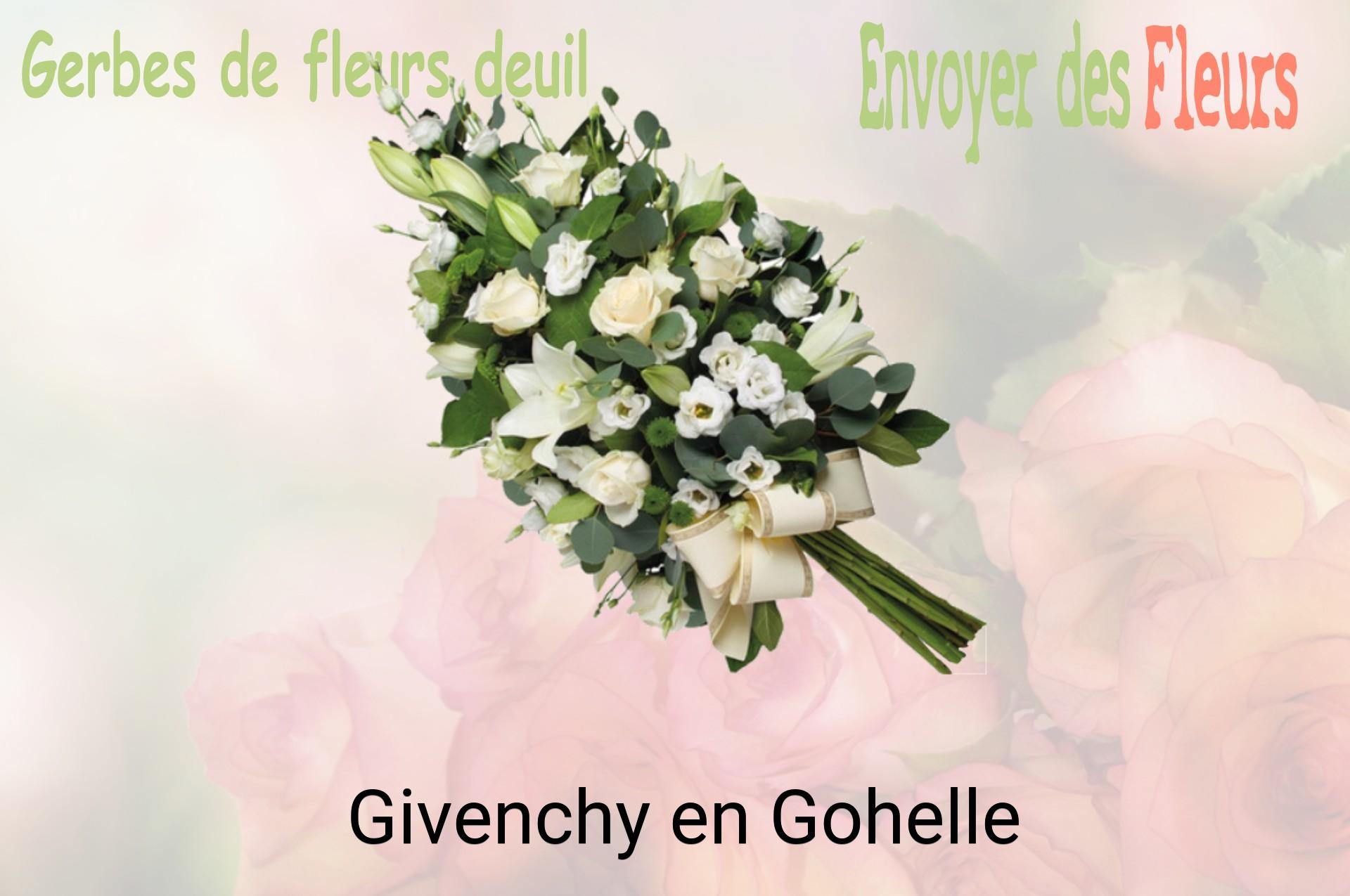 Gerbe de fleurs de deuil livrée à Givenchy-en-Gohelle